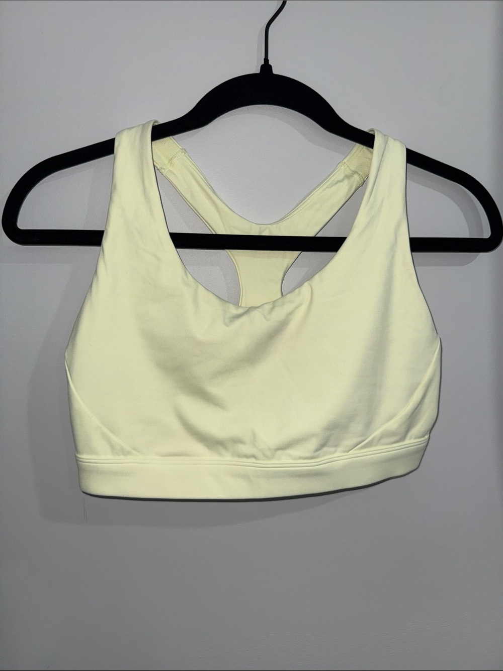 Athleta Light Yellow Racerback Sports Bra